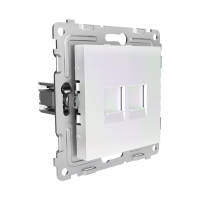 Розетка компьютерная 2-м СП Pixel RJ45 кат.5E механизм перламутр. TOKOV ELECTRIC TKE-PX-RC2-C04 ТехноИмпульс