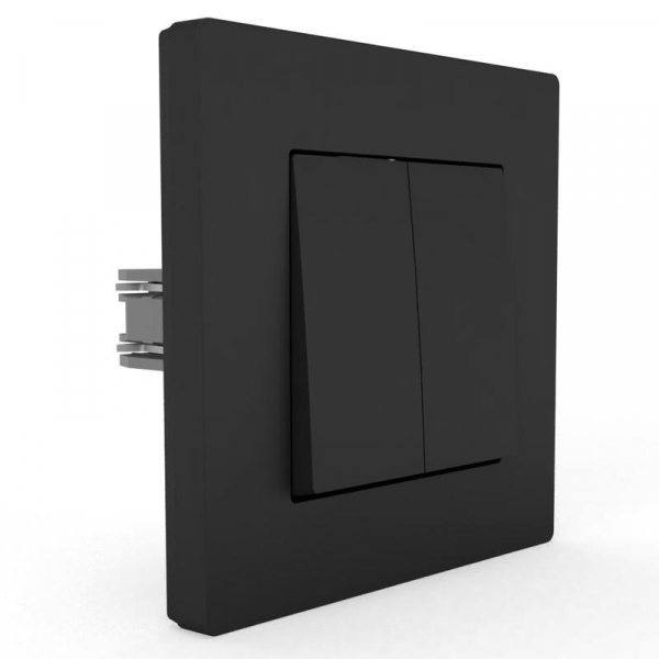 Выключатель 2-кл. СП Pixel 10А IP20 в сборе карбон TOKOV ELECTRIC TKE-PX-V2F-C14 ТехноИмпульс