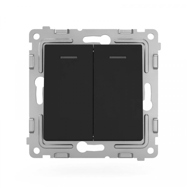Выключатель 2-кл. СП Pixel 10А IP20 с индикатором механизм карбон TOKOV ELECTRIC TKE-PX-V2I-C14 ТехноИмпульс
