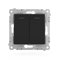 Выключатель 2-кл. СП Pixel 10А IP20 с индикатором механизм карбон TOKOV ELECTRIC TKE-PX-V2I-C14 ТехноИмпульс
