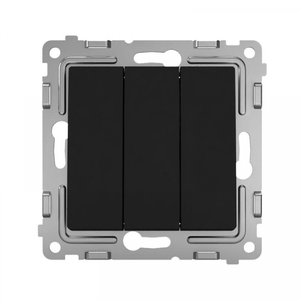 Выключатель 3-кл. СП Pixel 10А IP20 механизм карбон TOKOV ELECTRIC TKE-PX-V3-C14 ТехноИмпульс