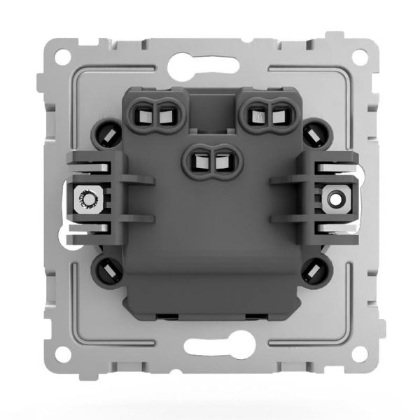 Переключатель проходной 2-кл. СП Pixel 10А IP20 механизм карбон TOKOV ELECTRIC TKE-PX-P2-C14 ТехноИмпульс