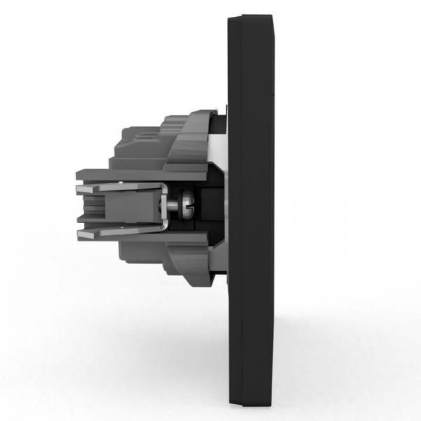 Розетка 1-м СП Pixel 16А IP20 с заземл. защ. шторки в сборе карбон TOKOV ELECTRIC TKE-PX-R1FZSF-C14 ТехноИмпульс
