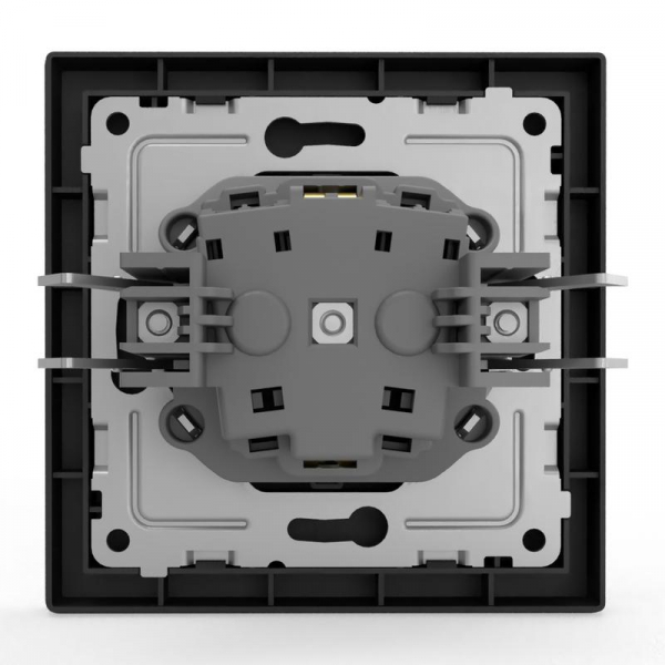 Розетка 1-м СП Pixel 16А IP20 с заземл. защ. шторки в сборе карбон TOKOV ELECTRIC TKE-PX-R1FZSF-C14 ТехноИмпульс