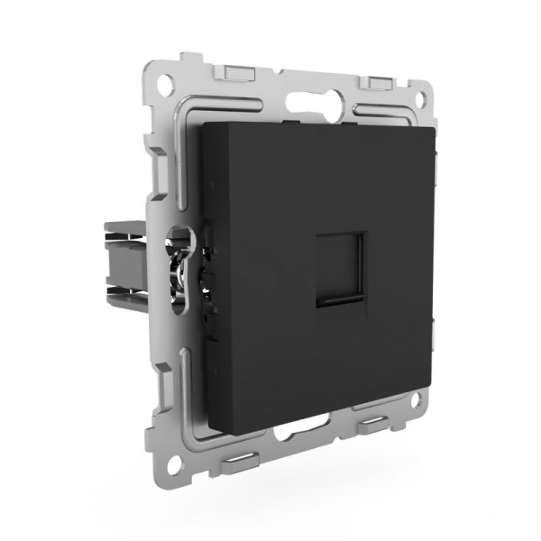 Розетка компьютерная 1-м СП Pixel RJ45 кат.5E механизм карбон TOKOV ELECTRIC TKE-PX-RC1-C14 ТехноИмпульс