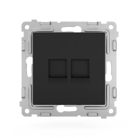 Розетка компьютерная 2-м СП Pixel RJ45 кат.5E механизм карбон TOKOV ELECTRIC TKE-PX-RC2-C14 ТехноИмпульс