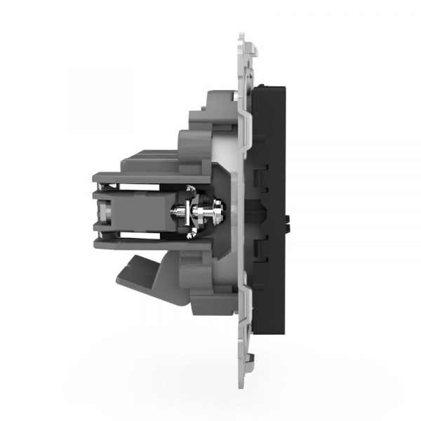 Розетка компьютерная 2-м СП Pixel RJ45 кат.5E механизм карбон TOKOV ELECTRIC TKE-PX-RC2-C14 ТехноИмпульс