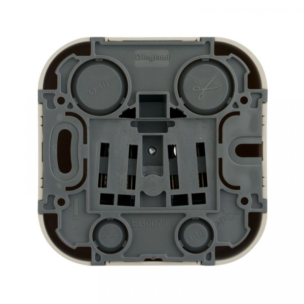 Розетка 1-м ОП Quteo 16А IP20 2P без заземл. без защ. шторок сл. кость IEK 782240 ТехноИмпульс