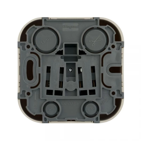 Розетка 1-м ОП Quteo 16А IP20 2P без заземл. без защ. шторок сл. кость IEK 782240 ТехноИмпульс