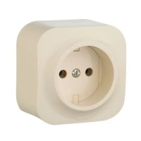 Розетка 1-м ОП Quteo 16А IP20 2P без заземл. без защ. шторок сл. кость IEK 782240 ТехноИмпульс