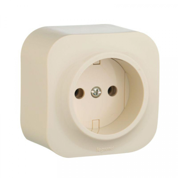 Розетка 1-м ОП Quteo 16А IP20 2P без заземл. без защ. шторок сл. кость IEK 782240 ТехноИмпульс