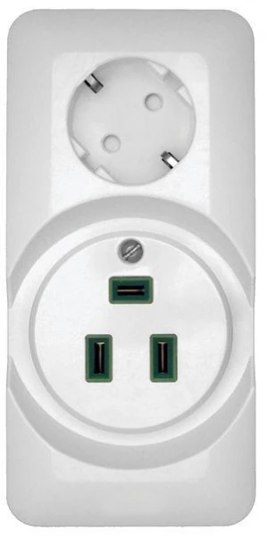 Розетка 2-м ОП Blanca / Прима 250В комбинир. для электроплиты 32А+силовая 16А (опт. упак.) бел. SE RA32-211R-B ТехноИмпульс