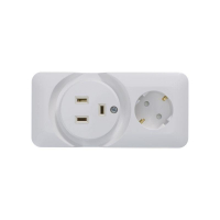 Розетка 2-м ОП Blanca / Прима 250В комбинир. для электроплиты 32А+силовая 16А (опт. упак.) бел. SE RA32-211R-B ТехноИмпульс