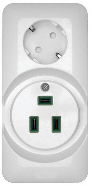 Розетка 2-м ОП Blanca / Прима 250В комбинир. для электроплиты 32А+силовая 16А (опт. упак.) бел. SE RA32-211R-B ТехноИмпульс