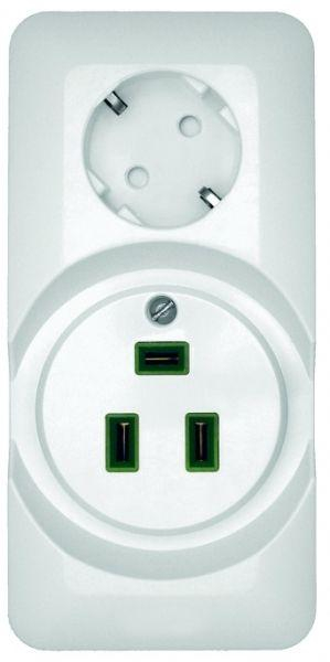 Розетка 2-м ОП Blanca / Прима 250В комбинир. для электроплиты 32А+силовая 16А (опт. упак.) бел. SE RA32-211R-B ТехноИмпульс