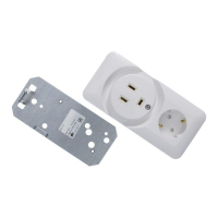 Розетка 2-м ОП Blanca / Прима 250В комбинир. для электроплиты 32А+силовая 16А (опт. упак.) бел. SE RA32-211R-B ТехноИмпульс