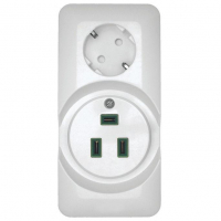 Розетка 2-м ОП Blanca / Прима 250В комбинир. для электроплиты 32А+силовая 16А (опт. упак.) бел. SE RA32-211R-B ТехноИмпульс