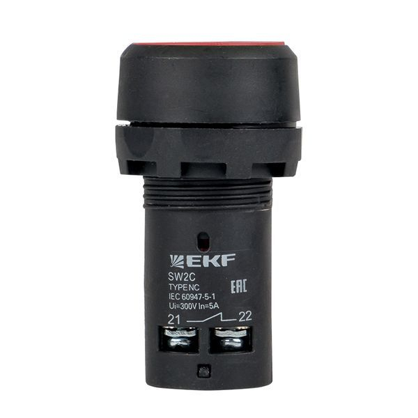 Кнопка SW2C-11 с фиксацией красн. NO+NC PROxima EKF sw2c-11f-r ТехноИмпульс