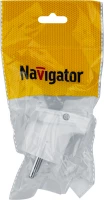 Вилка угловая 61 362 NCA-PL04-16A-E-WH с заземл. бел. Navigator 61362 ТехноИмпульс