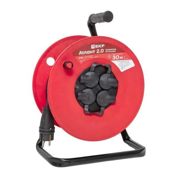 Удлинитель на катушке 4х30м с заземл. 16А IP44 Атлант 2.0 3.5кВт КГ 3х1.5 PROxima EKF UKA02-16-315R-4-30-IP44 ТехноИмпульс
