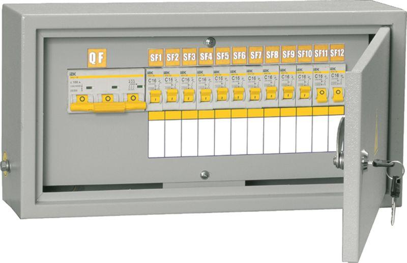 Щит ОЩВ-12/ОБЩ-3-100-12-0 (ВВ100А 12х16А) IP31 IEK MSM10-3N-100-12-31 ТехноИмпульс