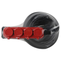 Удлинитель 4х20м с заземл. IP44 КГ 3х1.5 каучук UK-4e-3x1.5-20m-IP44(KG) Эра Б0057587 ТехноИмпульс