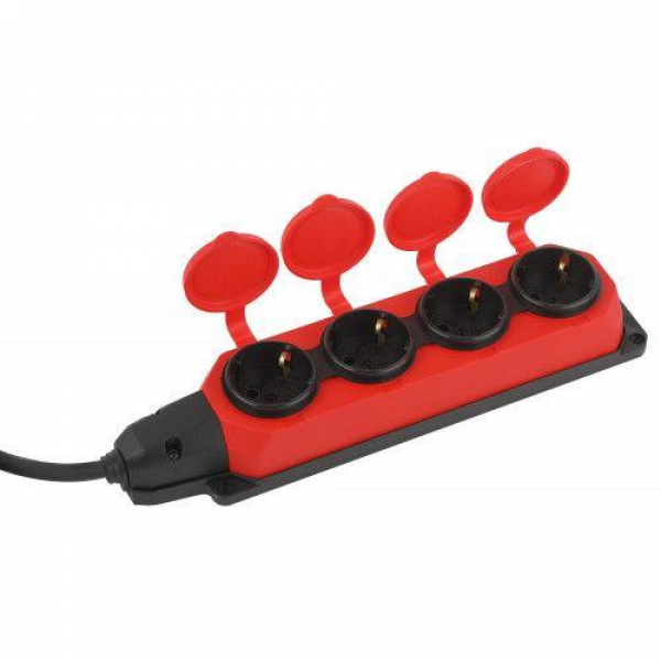 Удлинитель 4х20м с заземл. IP44 КГ 3х1.5 каучук UK-4e-3x1.5-20m-IP44(KG) Эра Б0057587 ТехноИмпульс