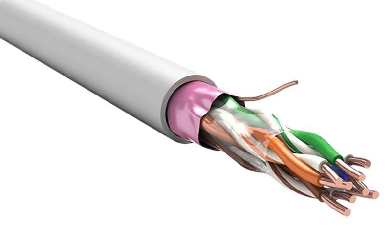 Кабель витая пара F/UTP кат.5E 4х2х0.52 нг(А)-FRLSLTx оранж. (уп.305м) ITK LC1-C5E04-397 ТехноИмпульс
