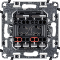 Переключатель 2-кл. СП Valena Life 10А IP20 250В с лицев. панелью безвинтов. зажимы механизм бел. Leg 752408 ТехноИмпульс