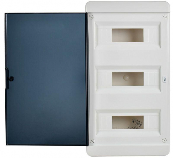 Корпус ЩРВ-П-36 TEKFOR IP41 черн. прозр. дверь пластик. IEK TF5-KP12-V-36-41-K01-K03 ТехноИмпульс