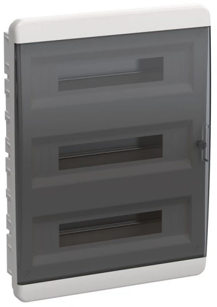 Корпус ЩРВ-П-54 TEKFOR IP41 черн. прозр. дверь пластик. IEK TF5-KP12-V-54-41-K01-K03 ТехноИмпульс