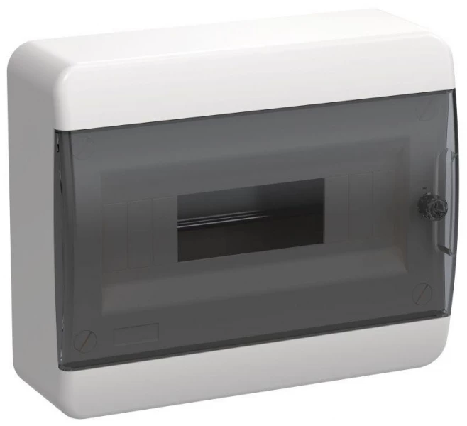 Корпус ЩРН-П-12 TEKFOR IP41 черн. прозр. дверь пластик. IEK TF5-KP12-N-12-41-K01-K03 ТехноИмпульс