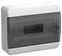 Корпус ЩРН-П-12 TEKFOR IP41 черн. прозр. дверь пластик. IEK TF5-KP12-N-12-41-K01-K03 ТехноИмпульс