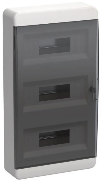 Корпус ЩРН-П-36 TEKFOR IP41 черн. прозр. дверь пластик. IEK TF5-KP12-N-36-41-K01-K03 ТехноИмпульс