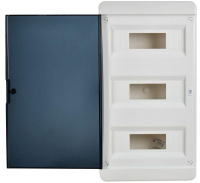 Корпус ЩРН-П-36 TEKFOR IP41 черн. прозр. дверь пластик. IEK TF5-KP12-N-36-41-K01-K03 ТехноИмпульс