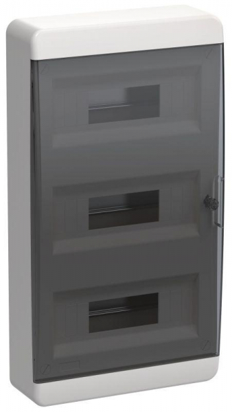 Корпус ЩРН-П-36 TEKFOR IP41 черн. прозр. дверь пластик. IEK TF5-KP12-N-36-41-K01-K03 ТехноИмпульс