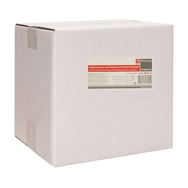 Рубильник 3п 400А реверсивный без рукоятки управления TwinBlock EKF tb-s-400-3p-rev ТехноИмпульс