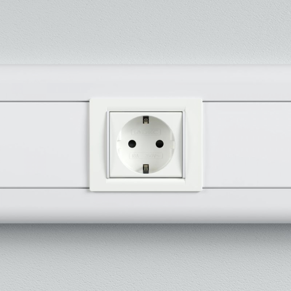 Розетка 1-м 2мод. Viva 16А IP20 2P+E с заземл. защ. шторки бел. DKC 45005 ТехноИмпульс