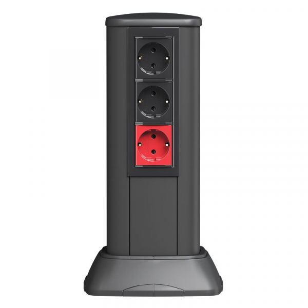 Розетка 1-м 2мод. Viva 16А IP20 2P+E с заземл. защ. шторки красн. DKC 45015 ТехноИмпульс