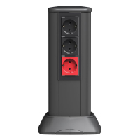 Розетка 1-м 2мод. Viva 16А IP20 2P+E с заземл. защ. шторки красн. DKC 45015 ТехноИмпульс