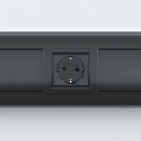 Розетка 1-м 2мод. Viva 16А IP20 2P+E с заземл. защ. шторки черн. DKC 45205 ТехноИмпульс