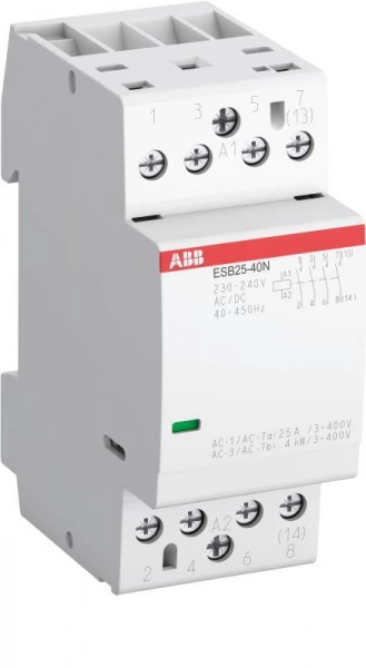 Контактор ESB25-40N-01 модульный (25А АС-1 4НО) катушка 24В AC/DC ABB 1SAE231111R0140 ТехноИмпульс