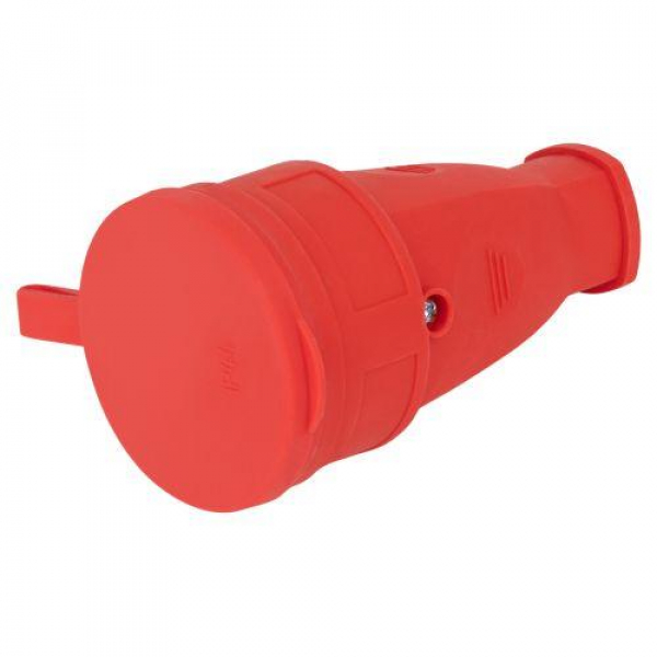 Розетка RX10-R-IP44 16А IP44 прямая с заземл. каучук красн. ЭРА Б0055419 ТехноИмпульс