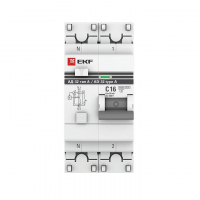 Выключатель автоматический дифференциального тока 2п (1P+N) 16А 30мА тип A АД-32 PROxima EKF DA32-16-30-a-pro ТехноИмпульс