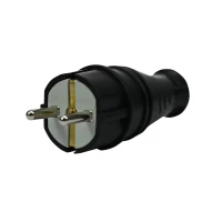 Вилка прямая MultiSet 16А 250В IP44 с заземл. каучук черн. SE MST4001BK ТехноИмпульс