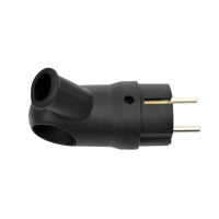 Вилка угловая MultiSet 16А 250В IP44 с заземл. каучук черн. SE MST1102BK ТехноИмпульс