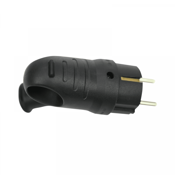 Вилка угловая MultiSet 16А 250В IP44 с заземл. каучук черн. SE MST1102BK ТехноИмпульс