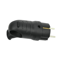 Вилка угловая MultiSet 16А 250В IP44 с заземл. каучук черн. SE MST1102BK ТехноИмпульс