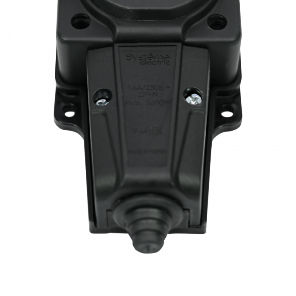 Колодка удлинителя 2-м MultiSet 16А 250В IP44 с заземл. каучук черн. SE MST4102BK ТехноИмпульс