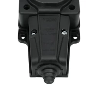 Колодка удлинителя 2-м MultiSet 16А 250В IP44 с заземл. каучук черн. SE MST4102BK ТехноИмпульс